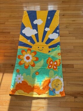 Sunny Smiles Beach Towel - Bright Multi-Color Floral Design